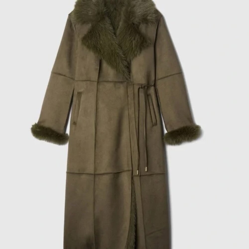 Gap × Cult Gaia Vegan Suede Wrap Coat - Brand New With Tags